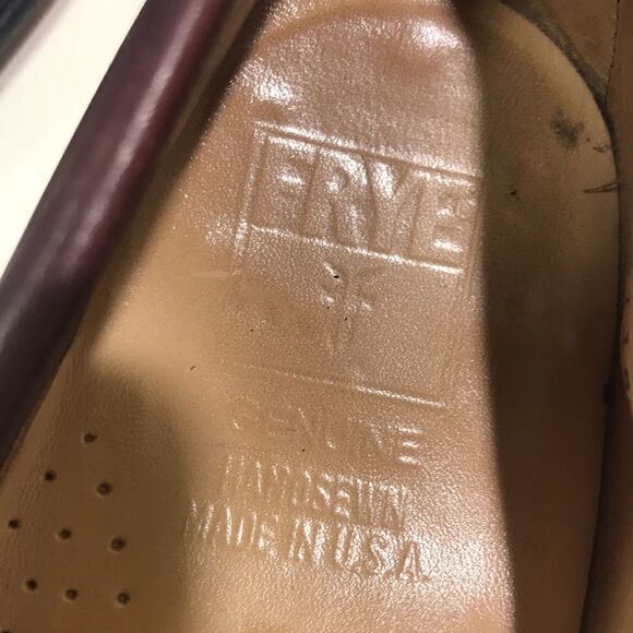 Men’s Frye brown tassel leather loafers Size 9W - Picture 8 of 8